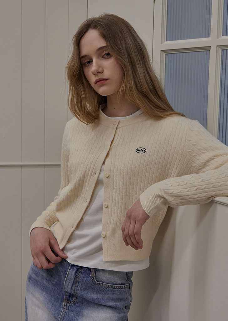 ROYAL CROPPED CABLE CARDIGAN_2COLORS_IVORY